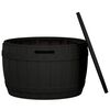vidaXL Boîte de rangement de jardin 3 en 1 noir polypropylène