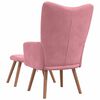 vidaXL Chaise de relaxation avec repose-pied Rose Velours