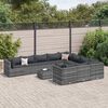 vidaXL Salon de jardin 11 pcs avec coussins gris r&eacute;sine tress&eacute;e