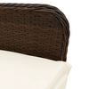 vidaXL Ensemble de bistro de jardin 5 pcs coussins marron poly rotin