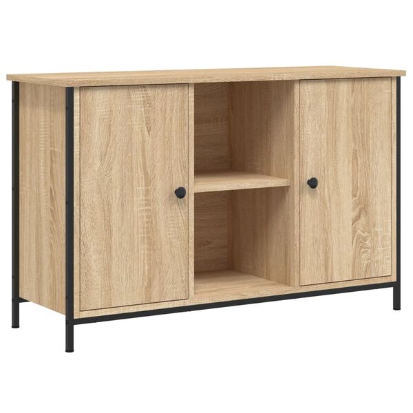vidaXL Meuble TV ch&ecirc;ne sonoma 100x35x65 cm bois d'ing&eacute;nierie