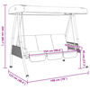 vidaXL Balancelle de jardin avec auvent réglable marron café acier