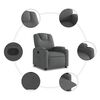 vidaXL Fauteuil inclinable en tissu gris fonc&eacute;