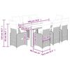 vidaXL Ensemble de bistro de jardin 9 pcs coussins marron poly rotin