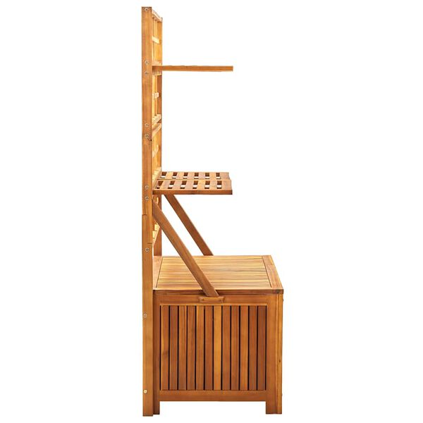 vidaXL Bo&icirc;te de rangement avec treillis 99x55x160cm Bois acacia solide