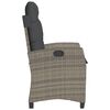 vidaXL Chaises inclinables de jardin lot de 2 et coussins gris rotin