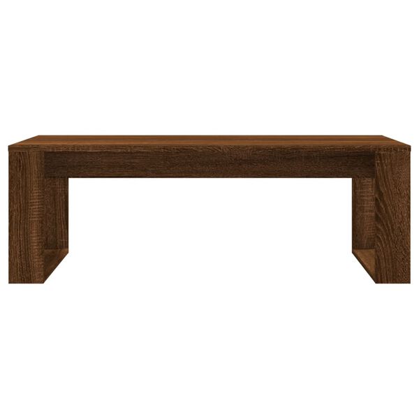 vidaXL Table basse ch&ecirc;ne marron 102x50x35 cm bois d'ing&eacute;nierie