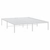 vidaXL Cadre de lit m&eacute;tal sans matelas blanc 150x200 cm
