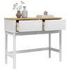 vidaXL Table console FLORO blanc 89,5x36,5x73 cm bois de pin massif