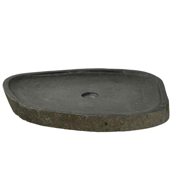 vidaXL Lavabo Gris (55-65) x (40-50) x 6 cm Pierre de Rivi&egrave;re