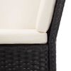 vidaXL Salon de jardin 8 pcs avec coussins r&eacute;sine tress&eacute;e noir