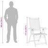 vidaXL Chaises pliables de jardin lot de 3 Bois d'acacia solide