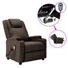 vidaXL Fauteuil de massage &eacute;lectrique marron similicuir