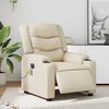 vidaXL Fauteuil inclinable de massage électrique crème similicuir