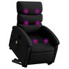 vidaXL Fauteuil inclinable de massage noir similicuir