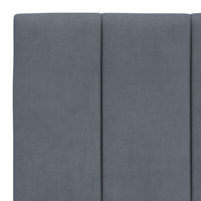 vidaXL Coussin de tête de lit gris foncé 100 cm velours