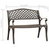 vidaXL Banc de jardin 102 cm aluminium coulé bronze