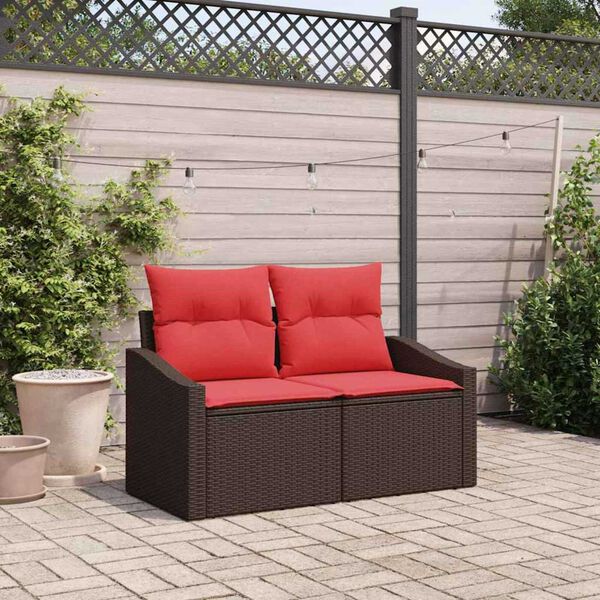 vidaXL Canap&eacute; de jardin Marron 123 x 62 x 69 cm polyrotin