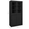 vidaXL Armoire de bureau et porte coulissante Anthracite 90x40x180 cm