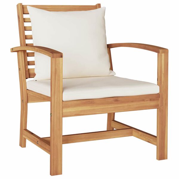 vidaXL Chaises de jardin 2 pcs Naturel 60 x 65 x 76.5 cm