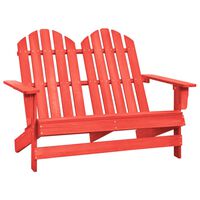 vidaXL Chaise de jardin Adirondack 2 places bois de sapin massif rouge
