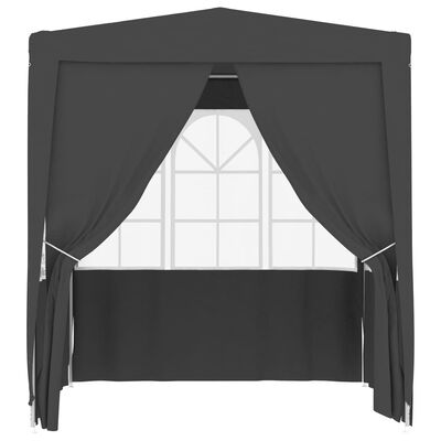 vidaXL Tente de réception et parois latérales 2x2 m Anthracite 90 g/m²