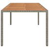 vidaXL Table de Jardin Gris 250 x 100 x 75 cm polyrotin