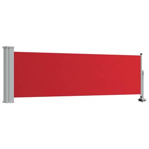 vidaXL Auvent lat&eacute;ral r&eacute;tractable de patio 80x300 cm Rouge