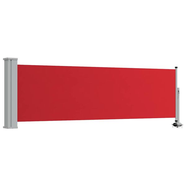 vidaXL Auvent lat&eacute;ral r&eacute;tractable de patio 80x300 cm Rouge