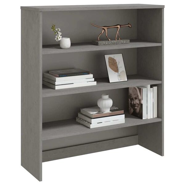 vidaXL Dessus de buffet HAMAR Gris clair 90x30x100 cm Bois de pin