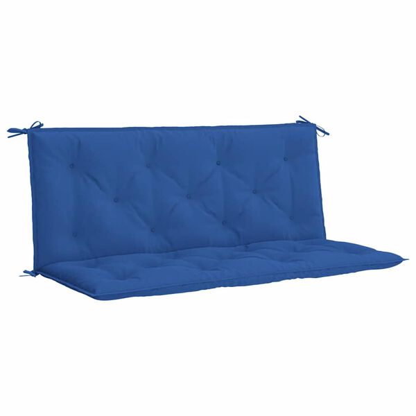vidaXL Coussin de banc de jardin bleu 120x(50+50)x7 cm tissu oxford
