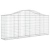 vidaXL Paniers &agrave; gabions arqu&eacute;s 2 pcs 200x30x80/100 cm Fer galvanis&eacute;