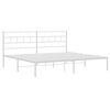 vidaXL Cadre de lit métal sans matelas et tête de lit blanc 183x213 cm