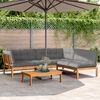 vidaXL Salon palette de jardin avec coussins 4pcs bois d'acacia massif