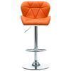 vidaXL Tabouret de bar Orange 44 x 48 x 105,5 cm Cuir synthétique