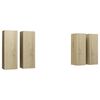 vidaXL Meubles TV 4 pcs Ch&ecirc;ne sonoma 30,5x30x90 cm Bois d'ing&eacute;nierie