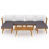 vidaXL Salon de jardin 7 pcs avec coussins Bois d'acacia solide