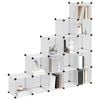 vidaXL Cubes de rangement 15 pcs Transparent PP