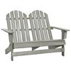 vidaXL Chaise de jardin Adirondack 2 places bois de sapin massif gris