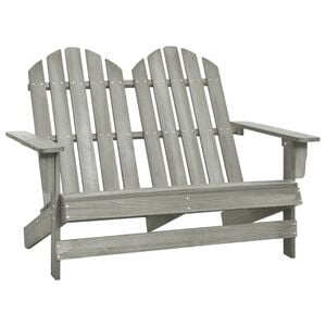 vidaXL Chaise de jardin Adirondack 2 places bois de sapin massif gris