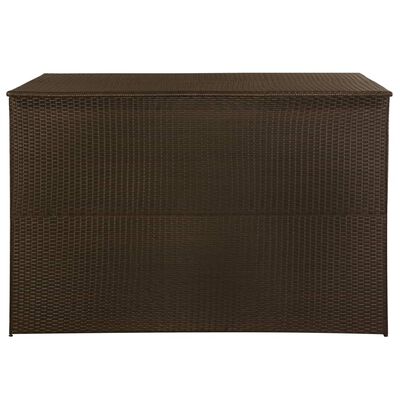 vidaXL Boîte de stockage de jardin marron 150x100x100cm Résine tressée