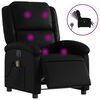 vidaXL Fauteuil inclinable de massage électrique noir similicuir