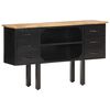 vidaXL Buffet 110x30x65 cm Bois de manguier massif brut et acier