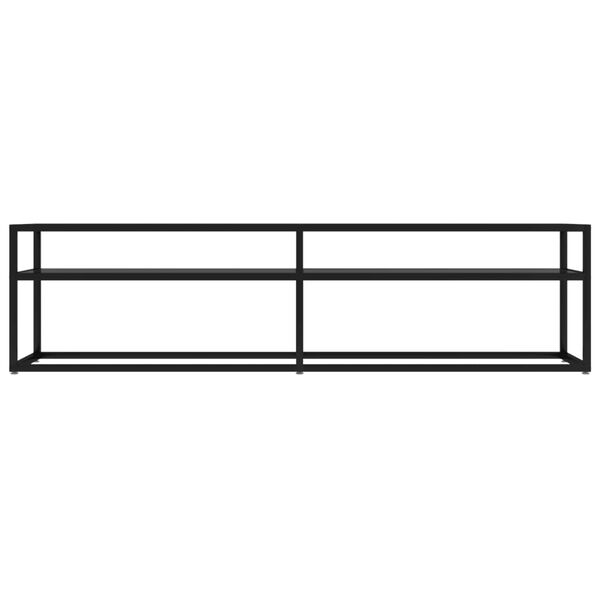 vidaXL Meuble TV noir 160x40x40,5 cm verre tremp&eacute;
