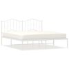vidaXL Cadre de lit métal sans matelas et tête de lit blanc 183x213 cm