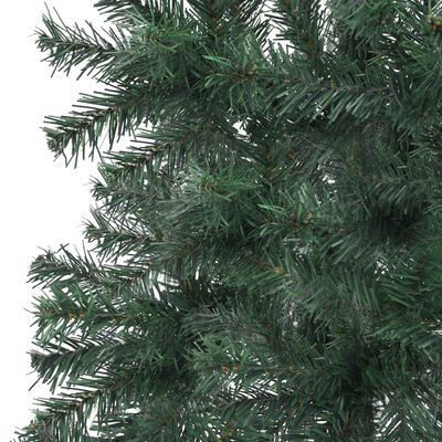 vidaXL Arbre de Noël artificiel d'angle LED et boules Vert 150 cm PVC