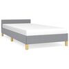 vidaXL Cadre de lit sans matelas gris clair double tissu