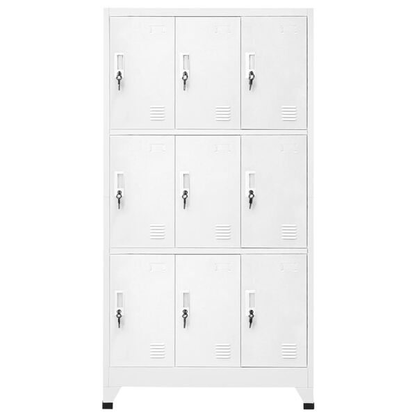 vidaXL Armoire &agrave; casier avec 9 compartiments Acier 90x45x180 cm Gris