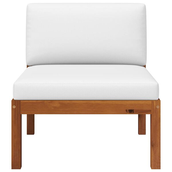 vidaXL Canap&eacute; de jardin central avec coussins en bois d'acacia et corde