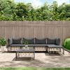 vidaXL Salon de jardin 6 pcs avec coussins anthracite r&eacute;sine tress&eacute;e